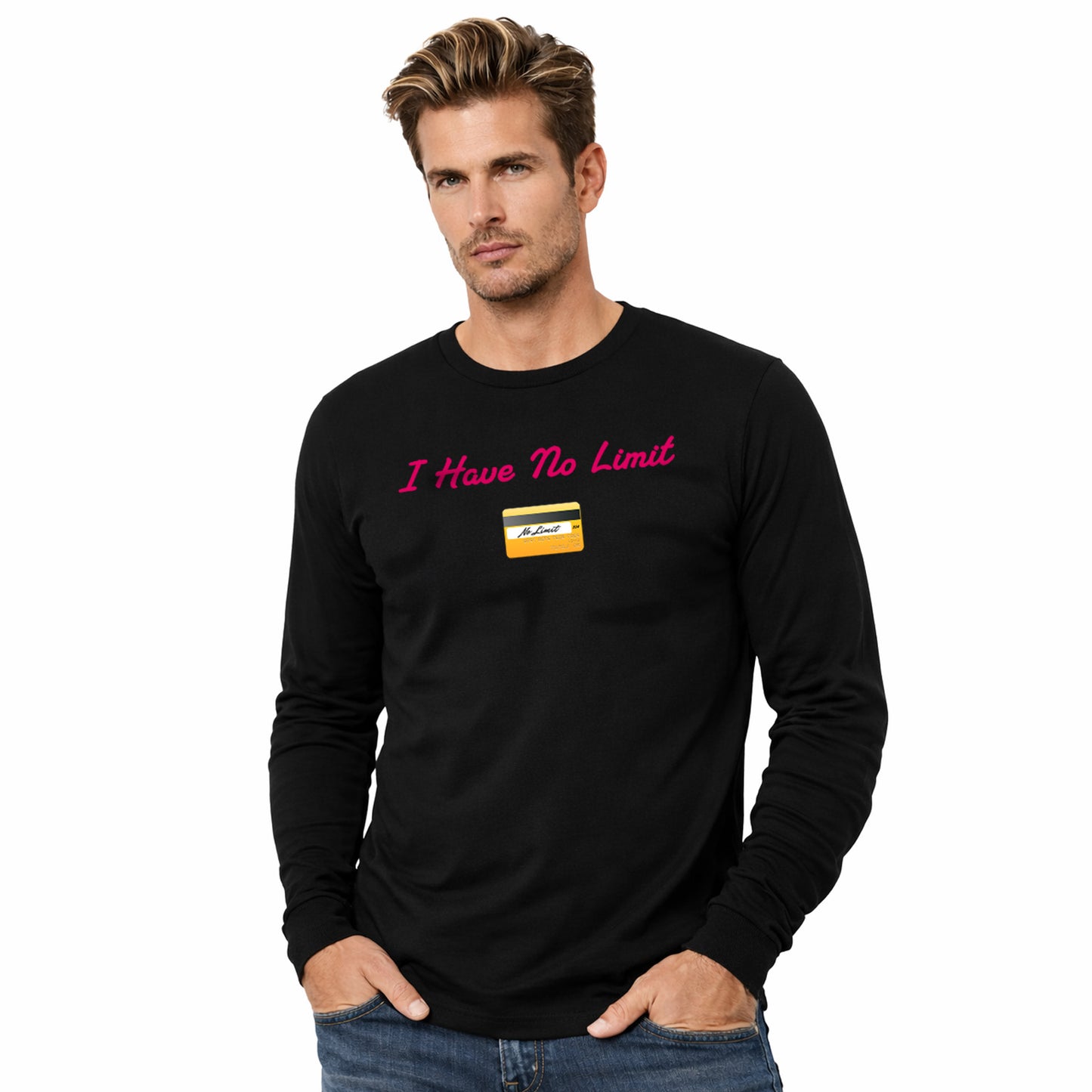 No Limit 💳 – Unisex Jersey Long Sleeve Tee