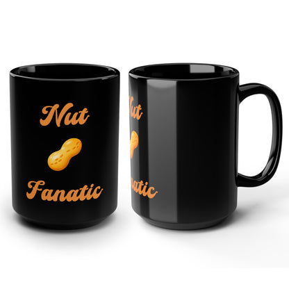 Nut 🥜 Fanatic – Black Mug 15oz
