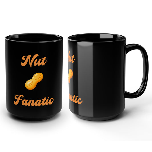 Nut 🥜 Fanatic – Black Mug 15oz
