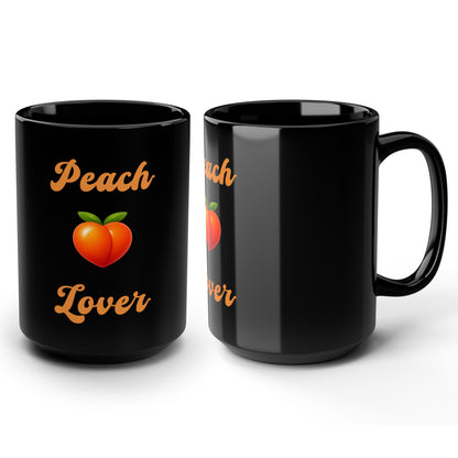 Peach 🍑 Lover – Black Mug 15oz