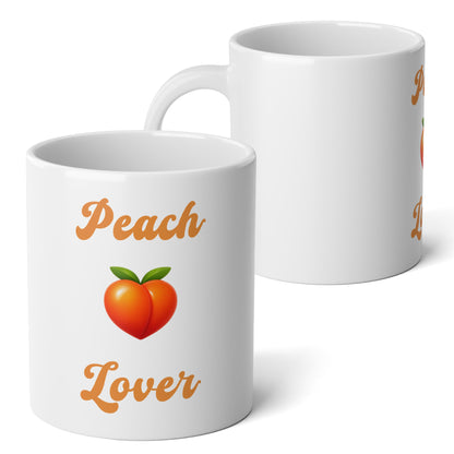 Peach 🍑 Lover – White Jumbo Mug 20oz