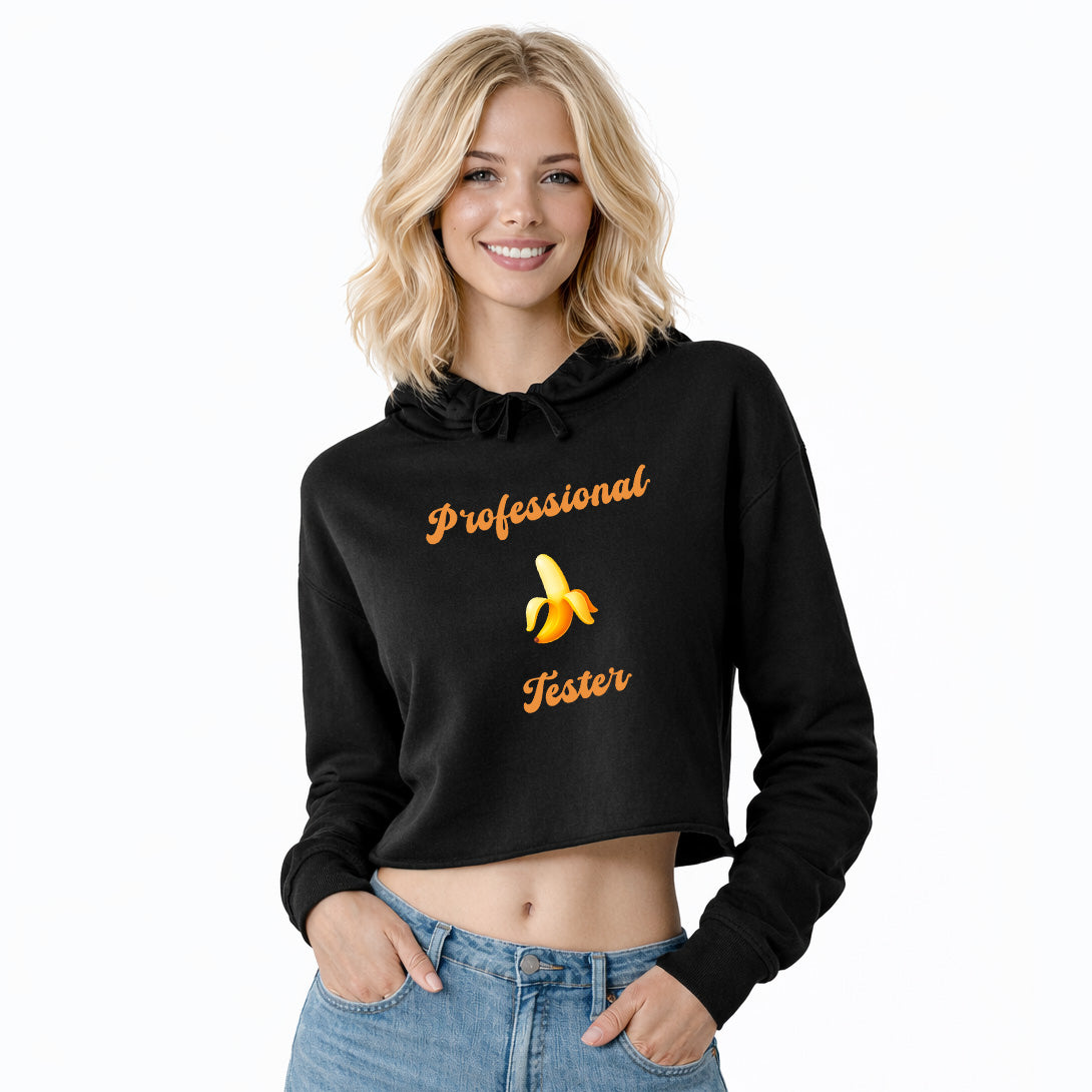 Professional 🍌 Tester – Crop Hoodie