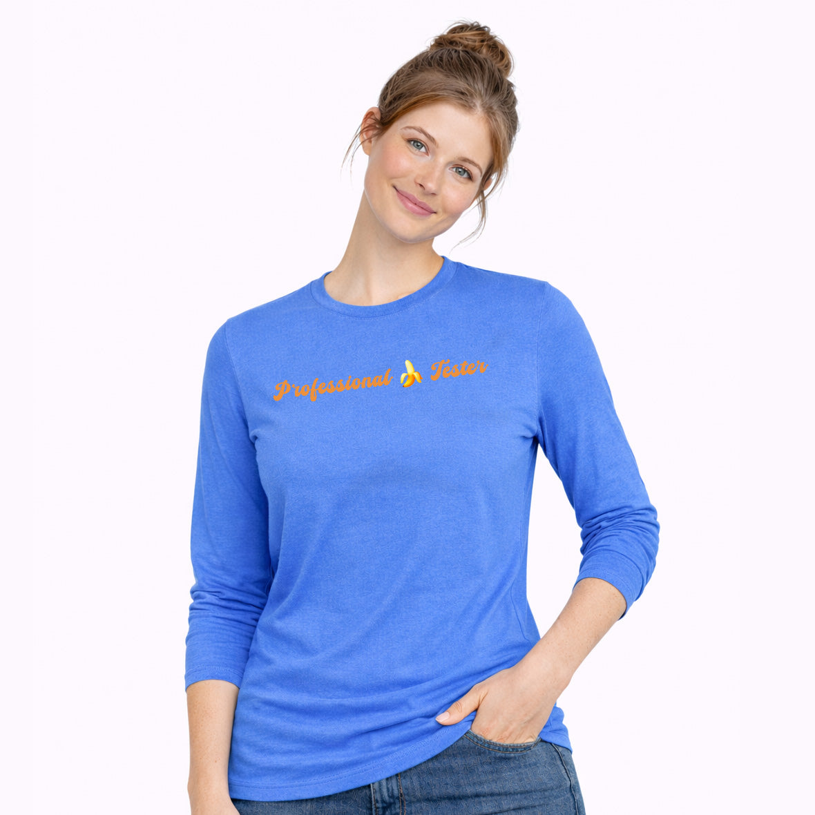 Professional 🍌 Tester – Women’s Perfect Blend® CVC Long Sleeve Tee