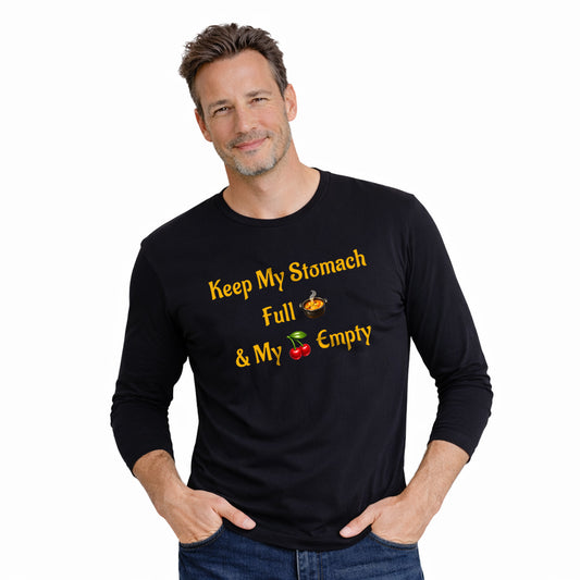 Keep My Stomach Full 🍲 – Men's Long Sleeve Crew Tee