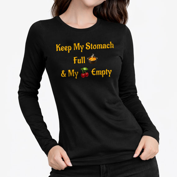 Keep My Stomach Full 🍲 – Women’s Perfect Blend® CVC Long Sleeve Tee