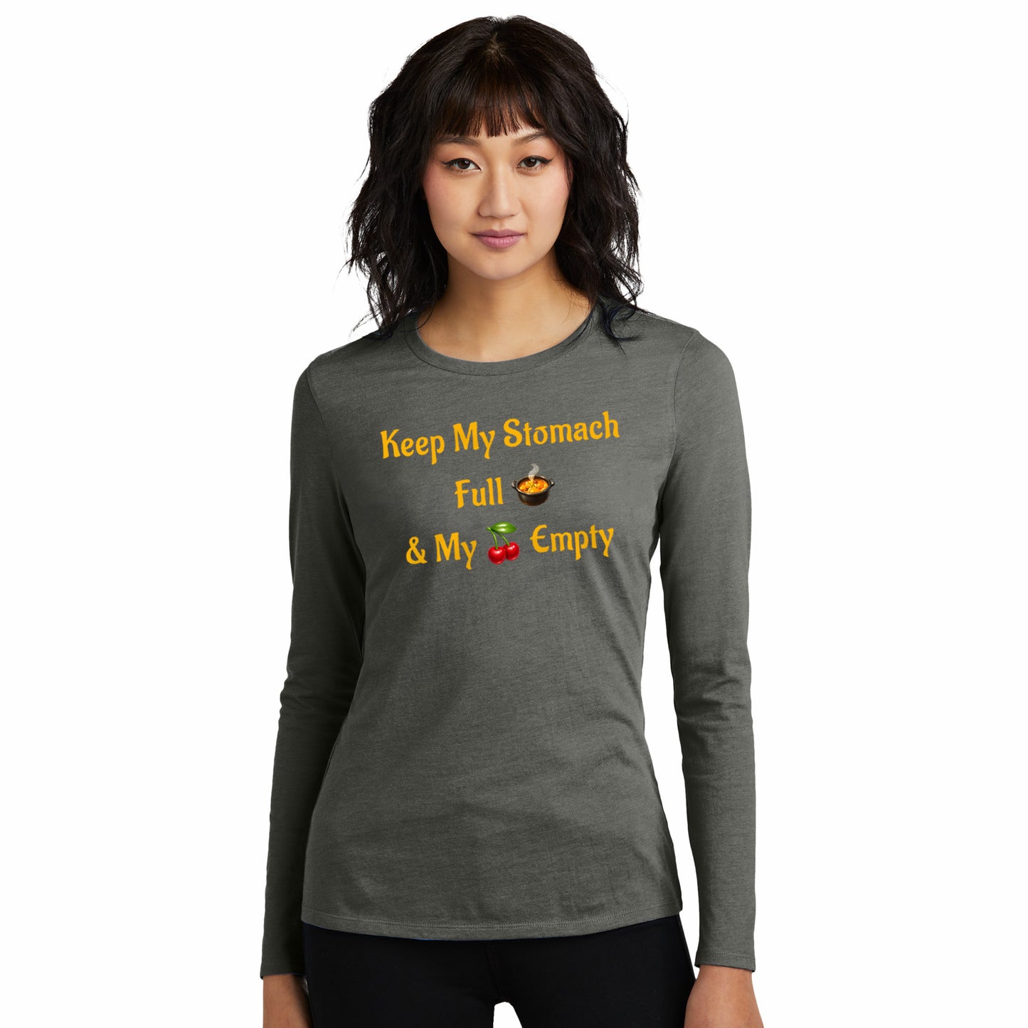 Keep My Stomach Full 🍲 – Women’s Perfect Blend® CVC Long Sleeve Tee