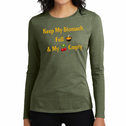 Keep My Stomach Full 🍲 – Women’s Perfect Blend® CVC Long Sleeve Tee